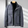 Nueva Chaqueta de Plumón con Cuello Alto para Hombre Invierno 2026, Estilo Corto, Engrosada, Cálida, Plumón de Pato Blanco, Abrigo Casual para Pareja