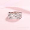 Anillo más vendido para mujer Amoy suministro al por mayor cobre blanco anillo de circón 3A platino moda diamante estilo europeo y americano