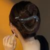 Grampo de cabelo para mulheres com cabelo na parte de trás da cabeça, acessórios de cabelo de fivela de sapo de strass de alta qualidade, grampo de uma palavra, acessórios para a cabeça, grampo de celebridade da Internet