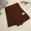 Cachecol de Tricô Liso em Estoque para Mulheres, Cachecol de Lã Ártica para Outono e Inverno, Toque de Luxo Leve de Alta Qualidade, Cachecol Quente Estilo College