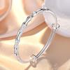 Pulsera de Nudo de Bambú para Mujer, Estilo Trendy de Influencer, Pulsera Hueso Ascendente Paso a Paso, Pulsera de Empuje y Tirón, Joyería de Amistad, Directo del Fabricante