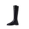 Tubo de tamanho shake rápido em estoque fundo moldado couro de vaca botas altas fundo macio tamanho grande couro de vaca botas femininas mas botas de cavaleiro até o joelho