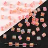 5mm Cor Fantasia Transparente Colorido Vidro Cubo de Açúcar Grãos de Arroz Contas Soltas Acessórios para Brincos Feitos à Mão DIY Acessórios para Pulseira Colar Material