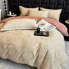 Juego de ropa de cama de cuatro piezas ins60s de algodón grueso cepillado, sábana y funda de edredón de algodón puro para otoño e invierno, juego de tres piezas para dormitorios de estudiantes