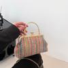 Bolso de Mano Estilo Playa con Cadena y Diseño de Conchas, Bolso Vintage, Nuevo Modelo 2026, Bolso Cruzado para Mujer, Elegante Bolso Tejido de PP, Moderno y Versátil