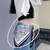 2022 Novo Estilo Exterior Quadrado Pequeno Feminino Verão Vintage Flor de Caju Lenço Fino Lenço de Seda Faixa de Cabeça Versátil Acessórios Feminino