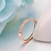 Anillo de Diamantes de Acero de Titanio para Mujer Estilo Coreano Micro-Diamante Oro Rosa Anillo para Mujer Anillo de Cola para Mujer JZ107