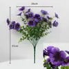 Pensamientos Simulados Transfronterizos con Hojas o Eucalipto Boda Decoración de Oficina en Casa Flores