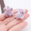 Lindo Elefante de Felpa 3D Colgante Llavero Hecho a Mano DIY Cadena para Teléfono Encanto para Bolso Accesorio para Coche