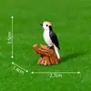 Paisaje en miniatura, figuras creativas y realistas de loro y oso negro, adorables decoraciones de jardín, adornos para manualidades, accesorios para colgar, piezas decorativas pequeñas