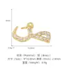 Colgante Letra Árabe de Circonita Material para Manualidades Base de Cobre Chapado en Oro de 14K que Conserva el Color Encanto de Letra con Cadena Accesorio