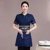 Overoles de camarero de hotel de alta gama manga larga manga corta primavera y verano para hombre y mujer restaurante chino restaurante de hot pot ropa de catering