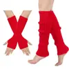 Moda y Genial Estilo JK Calentadores de Brazo sin Dedos, Calentadores de Pierna y Guantes de Punto Dulces Estilo Harajuku Fluorescente Y2K