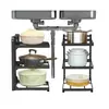 Estante para Ollas para Guardar Utensilios de Cocina, Estante de Almacenamiento para Cocina, Fregadero Multifuncional, Gabinete Doméstico de Múltiples Niveles, Colocación Ajustable de Ollas