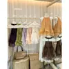Liquidación, sin devoluciones ni cambios. Blusa de verano estilo francés, diseño delicado, sin espalda, con volantes, cuello halter, sin mangas para mujer 28296