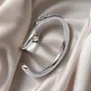 Anillo Geométrico de Acero Inoxidable con Diseño Hueco de Amazon, Joyería Ajustable de Acero de Titanio para Mujer, Pulsera de Cristal Natural