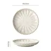 Plato de Cerámica Horneada Vintage Estilo Occidental para Bistec con Puntos de Perla, Plato Personalizado para Presentación de Postres y Repostería, Plato de Cerámica para Postre, Plato para el Té de la Tarde