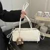 Nueva Bolsa Mini para Teléfono Móvil de Lana de Cordero Estilo Otoño e Invierno, Bolso de Hombro Simple de Gama Alta, Bolso Cruzado Pequeño de Felpa de Moda
