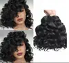 Trenzas de Ganchillo de Onda Profunda de 8 Pulgadas Cabello Sintético Extensiones de Cabello para Trenzar Rizadas de Onda Oceánica para Mujeres