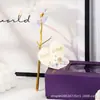 Caja de regalo con ventana para el Día de San Valentín, caja de regalo con papel de aluminio dorado y oro rosa, rosa con base, rosa dorado, rosa hecho a mano