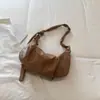 Moda Estilo Coreano Casual Simples Bolsa Dumpling Chique 2026 Nova Bolsa Transversal Personalizada Grande Capacidade Cor Sólida Bolsa de Ombro