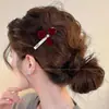 Exquisito y de alta gama clip para el pelo con pedrería estilo coreano para mujer, nuevo modelo 2026, pinza de pico de pato para la frente, pasador recto para flequillo lateral