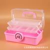 Caja de almacenamiento de plástico PP de tres capas caja para tarjetas goo caja de juguetes de escritorio caja organizadora de cosméticos caja organizadora de almacenamiento de juguetes para niños