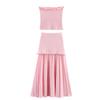 Roupas Europeias e Americanas Transfronteiriças Verão 2025 Tomara-que-caia 4192043 Saia de Tricô 4192042 Jaqueta 4192041