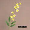 Flores de Narcisos Artificiales de Alta Gama con una Caída Natural, Adecuadas para Sala de Estar del Hogar, Entrada, Decoración de Mesa, Escena de Boda y Orquídeas Bailarinas