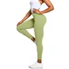 Pantalones de Yoga Pilates de Sensación Desnuda Transfronterizos para Mujer, de Cintura Alta con Control de Abdomen, Efecto Durazno, Pantalones Largos Deportivos Ajustados