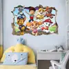 Pegatinas de Pared de Dibujos Animados Patrulla Canina Transfronterizas, Adhesivos de Pared Tridimensionales 3D para Decoración de Habitación Infantil, Impermeables, Autoadhesivos, Extraíbles