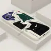 A popular case de telefone preta, pintada à mão, com estilo de arte peculiar de TK, 17AIR, fosca, para iPhone 18, uma capa macia personalizada com arte