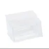 Porta Cartões de Visita em Acrílico Suporte Simples para Cartões de Visita Mesa de Escritório Criativo Rack para Cartões de Visita Caixa com Ranhuras para Cartões Rack Transparente para Exibição e Armazenamento