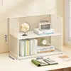 Estante de almacenamiento de escritorio multicapa, organizador de escritorio, escritorio de oficina, dormitorio estudiantil, estantería de mesa de arte de hierro simple y pequeña