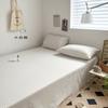 Sábana de Algodón Lavado de Color Sólido Pieza Única Algodón Puro 100% Algodón Juego de Sábana Individual para Dormitorio de Estudiante Funda de Almohada Sábana Juego de Tres Piezas