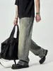 Ropa para Hombre Fengshe / Jeans Lavados Vintage Estilo Callejero Americano para Hombre, Pantalones Anchos de Pierna Recta Sueltos Modernos Nostálgicos