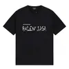 Camiseta de Verano Cruzada Bale25Ss Nuevo Estilo 260g Algodón Peinado Puro Hilo Doble Logo Impreso Lujo Accesible para Hombre y Mujer Manga Corta