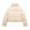 Chaqueta abrigo de algodón acolchado con cuello alto y manga larga de forro polar, moda europea y americana transfronteriza, nuevo para primavera y otoño 2025 D67344