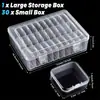Caja Transparente para Joyería de 30 Compartimentos con Etiquetado Transfronterizo, a Prueba de Polvo, Caja Pequeña Individual, Caja de Almacenamiento para el Hogar, Caja de Almacenamiento para el Hogar