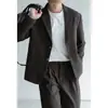 Traje formal para hombre con textura de sarga fácil de cuidar, solapa de muesca, blazer casual de negocios Otoño 2026