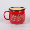 Envío Directo en Stock Taza de Boca de Flamenco de Esmalte Blanco Negro Soporte de Boca Taza para Estudiante Taza de Gran Vientre