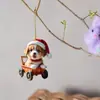Colgante de Espejo Retrovisor Plano de Acrílico para Coche, Decoración de Llavero para Mochila de Árbol de Navidad