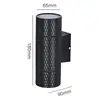 Lámpara de pared exterior impermeable de venta caliente transfronteriza iluminación personalidad abs impermeable cuadrada redonda decorativa led super brillante hotel pared