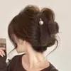 Pinzas para el pelo de felpa de alta gama para otoño e invierno, pinzas de tiburón, pinzas para el pelo de lazo de gran capacidad, accesorios para el pelo de mujer para la parte posterior de la cabeza