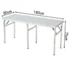 Mesa Plegable de Acero Inoxidable Engrosado Mesa de Comedor Rectangular para el Hogar Banco de Trabajo Comercial Mesa para Puesto de Mercado Nocturno para Barbacoa al Aire Libre