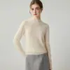 Nuevo Suéter de Punto para Mujer Otoño/Invierno 2026 100% Cachemir Puro de Cuello Alto Medio, Prenda de Alta Gama, Suéter de Capa Base