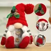 Boneca de Natal Novo Modelo Venda Quente Transfronteiriça Chapéu Pontudo Tricotado de Alta Qualidade Gnomo Sentado Ornamento de Pelúcia Item de Decoração