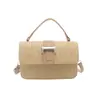 Bolso Cuadrado Pequeño Tejido de Paja Moda Mujer 2026 Verano Nuevo Tendencia Diseño de Nicho Bolso Tejido de Hombro Cruzado