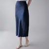 Falda Midi de Seda de Morera 19mm Seda Lavada a la Arena para Mujer Longitud Media 25 Años Nuevo Pijama de Seda Lavada a la Arena