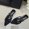Sandálias Femininas Slip-On Bico Fino com Tira Fina e Salto Anabela Estilo Coreano, Novo Modelo Verão 2026, Elegantes e Adequadas para Combinar com Vestidos, Sandálias Romanas Femininas